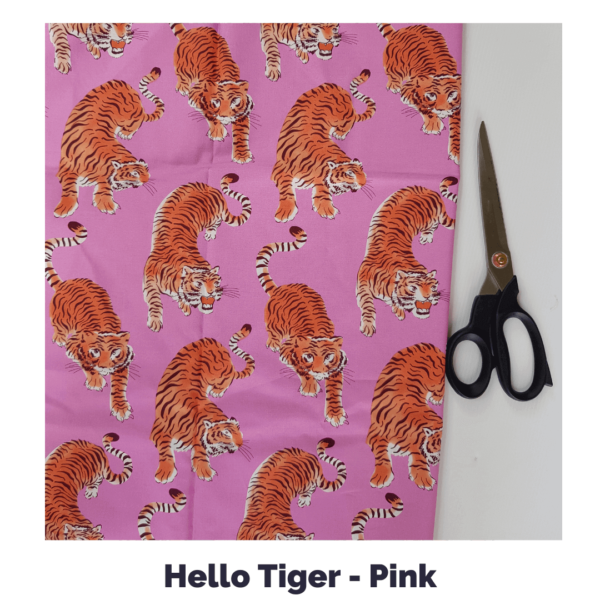 Hello Tiger in Pink Fabric