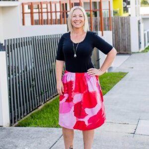 Strawberry Smash Cotton Skirt