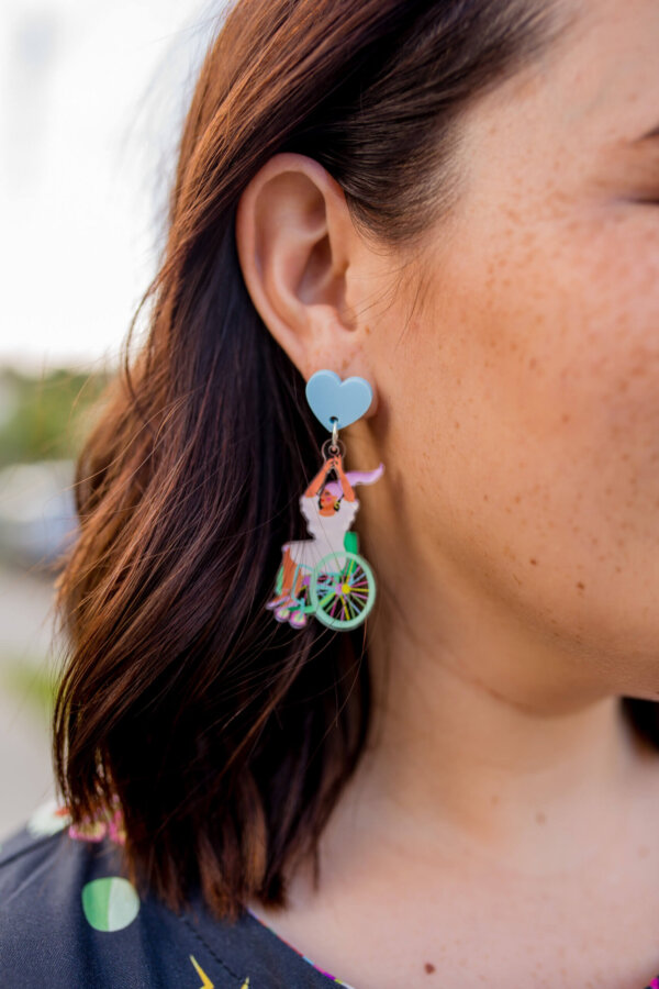 The Just Be YOU! Wheelchair Dangle Earrings - limited edition