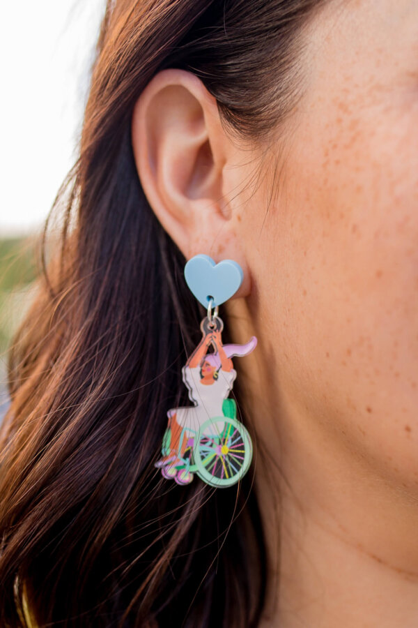 The Just Be YOU! Wheelchair Dangle Earrings - limited edition!