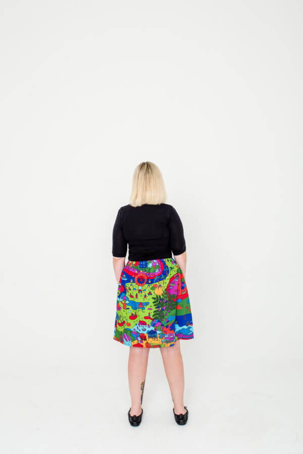 The back view of the Brisvegas Cotton Skirt