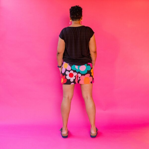 Retro Bloom Jersey Shorts Back View