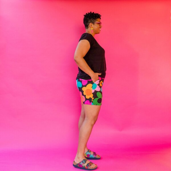 Retro Bloom Jersey Shorts Side View