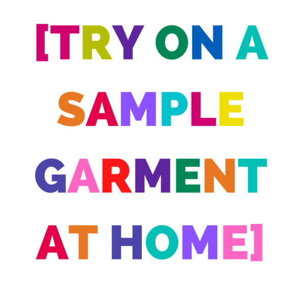 try on a sample garment at home with this listing