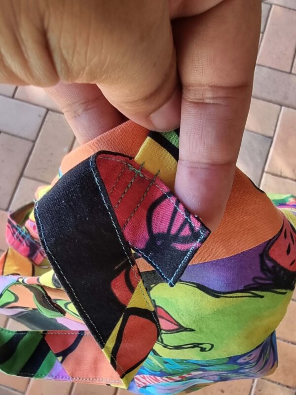 patchwork handmade tote, 2 handles